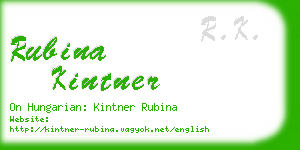 rubina kintner business card